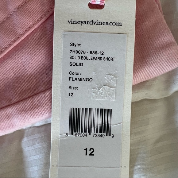 NWT Vineyard Vines size 12 perfectly pink cotton shorts - Picture 4 of 5